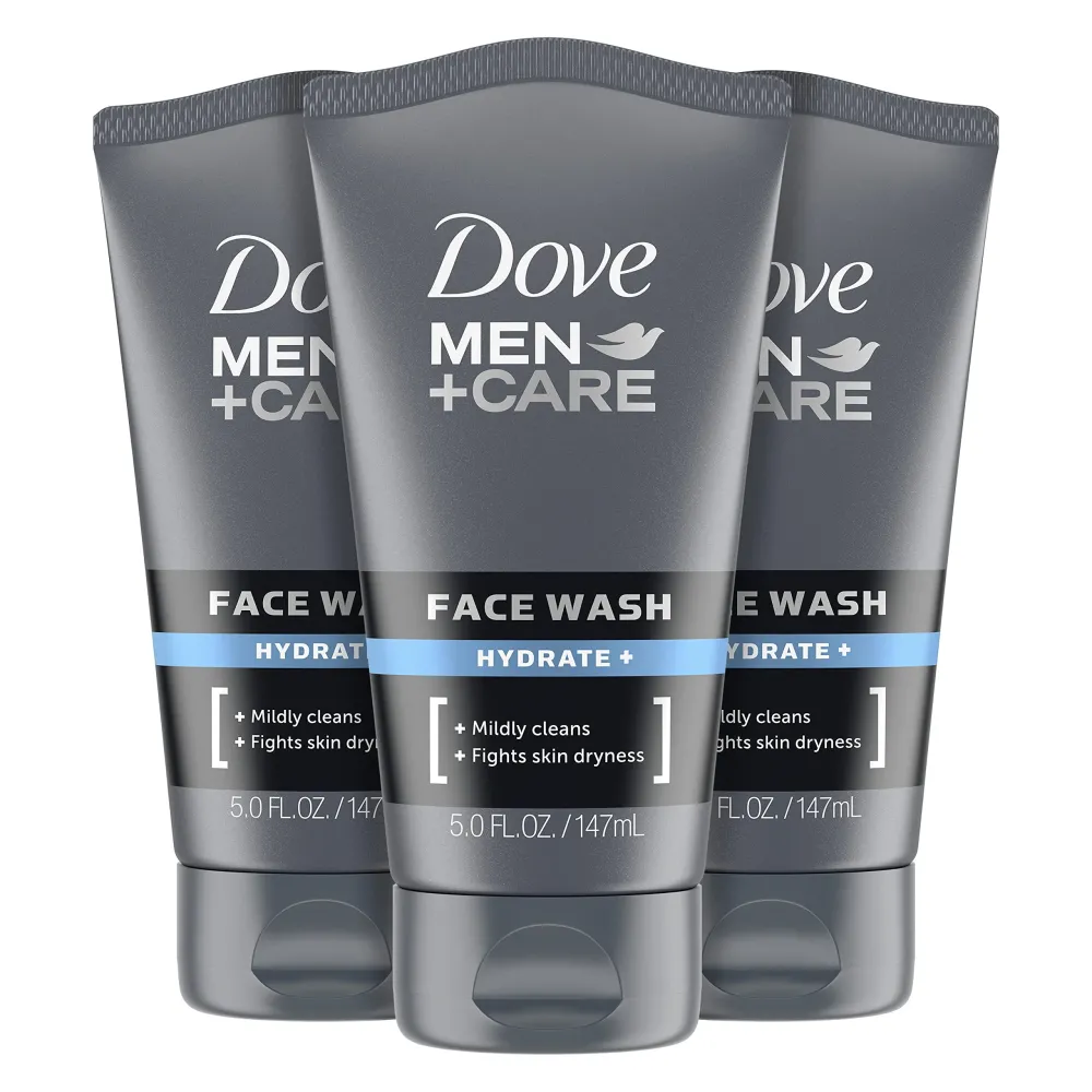 DOVE MEN + CARE Face Wash Hydrate Plus Skin Care, 5 Oz, (Pack of 3) DOVE MEN + CARE Face Wash Hydrate Plus Skin Care, 5 Oz, (Pack of 3)