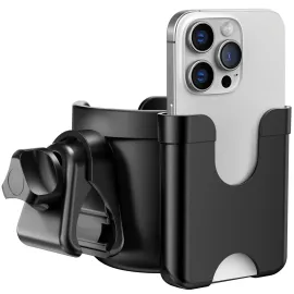 Guiseapue Cup Holder for Walker, Stroller Cup Holder Attachment with Phone Holder, Wheelchair/Stroller Accessories for Uppababy, Nuna, Doona, Rollator, Bike, Scooter, Baby Travel Essential Guiseapue Cup Holder for Walker, Stroller Cup Holder Attachment with Phone Holder, Wheelchair/Stroller Accessories for Uppababy, Nuna, Doona, Rollator, Bike, Scooter, Baby Travel Essential