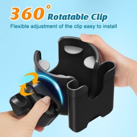 Guiseapue Cup Holder for Walker, Stroller Cup Holder Attachment with Phone Holder, Wheelchair/Stroller Accessories for Uppababy, Nuna, Doona, Rollator, Bike, Scooter, Baby Travel Essential Guiseapue Cup Holder for Walker, Stroller Cup Holder Attachment with Phone Holder, Wheelchair/Stroller Accessories for Uppababy, Nuna, Doona, Rollator, Bike, Scooter, Baby Travel Essential