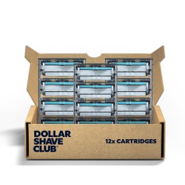 Dollar Shave Club | 6-Blade Club Razor Refill Cartridges, 12 Count | Precision Cut Stainless Steel Blades with a Built-in Trimmer Blade On The Back, Designed For An Extra Close Shave, Silver/Blue Dollar Shave Club | 6-Blade Club Razor Refill Cartridges, 12 Count | Precision Cut Stainless Steel Blades with a Built-in Trimmer Blade On The Back, Designed For An Extra Close Shave, Silver/Blue