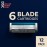 Dollar Shave Club | 6-Blade Club Razor Refill Cartridges, 12 Count | Precision Cut Stainless Steel Blades with a Built-in Trimmer Blade On The Back, Designed For An Extra Close Shave, Silver/Blue