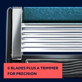 Dollar Shave Club | 6-Blade Club Razor Refill Cartridges, 12 Count | Precision Cut Stainless Steel Blades with a Built-in Trimmer Blade On The Back, Designed For An Extra Close Shave, Silver/Blue Dollar Shave Club | 6-Blade Club Razor Refill Cartridges, 12 Count | Precision Cut Stainless Steel Blades with a Built-in Trimmer Blade On The Back, Designed For An Extra Close Shave, Silver/Blue
