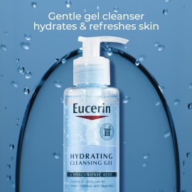 Eucerin Hydrating Cleansing Gel, Daily Face Wash and Makeup Remover Formulated with Hyaluronic Acid, 6.8 Fl Oz Bottle Eucerin Hydrating Cleansing Gel, Daily Face Wash and Makeup Remover Formulated with Hyaluronic Acid, 6.8 Fl Oz Bottle