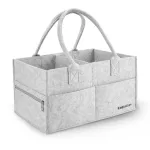 Runsabay Baby Diaper Caddy Organizer Portable Nursery Essentials Storage Basket Bin for Changing Table and Car Shower Basket for Newborn Boy and Girl, Christmas Gift for New Mom