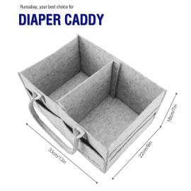 Runsabay Baby Diaper Caddy Organizer Portable Nursery Essentials Storage Basket Bin for Changing Table and Car Shower Basket for Newborn Boy and Girl, Christmas Gift for New Mom Runsabay Baby Diaper Caddy Organizer Portable Nursery Essentials Storage Basket Bin for Changing Table and Car Shower Basket for Newborn Boy and Girl, Christmas Gift for New Mom