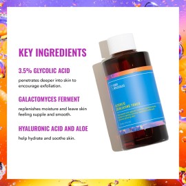 Good Molecules Glycolic Exfoliating Toner - Hyaluronic and Glycolic Acid Daily Toner for Face - Cleansing Facial Exfoliant for Glowing Even Skin Tone, Skin Care Good Molecules Glycolic Exfoliating Toner - Hyaluronic and Glycolic Acid Daily Toner for Face - Cleansing Facial Exfoliant for Glowing Even Skin Tone, Skin Care