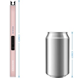 RAYONNER Lighter Electric Candle Lighters Rechargeable USB Lighter Arc Lighters for Candle Camping (1Pack, Rose Gold) RAYONNER Lighter Electric Candle Lighters Rechargeable USB Lighter Arc Lighters for Candle Camping (1Pack, Rose Gold)
