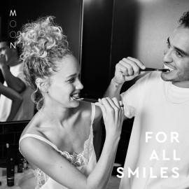 MOON Soft Bristle Toothbrush 2-Pack - Extra Soft Toothbrushes for Adults, Sensitive Gums & Teeth-Friendly - 720 Tapered Ultra-Fine Bristles per Brush for Gentle Deep Cleaning (2 Pack)