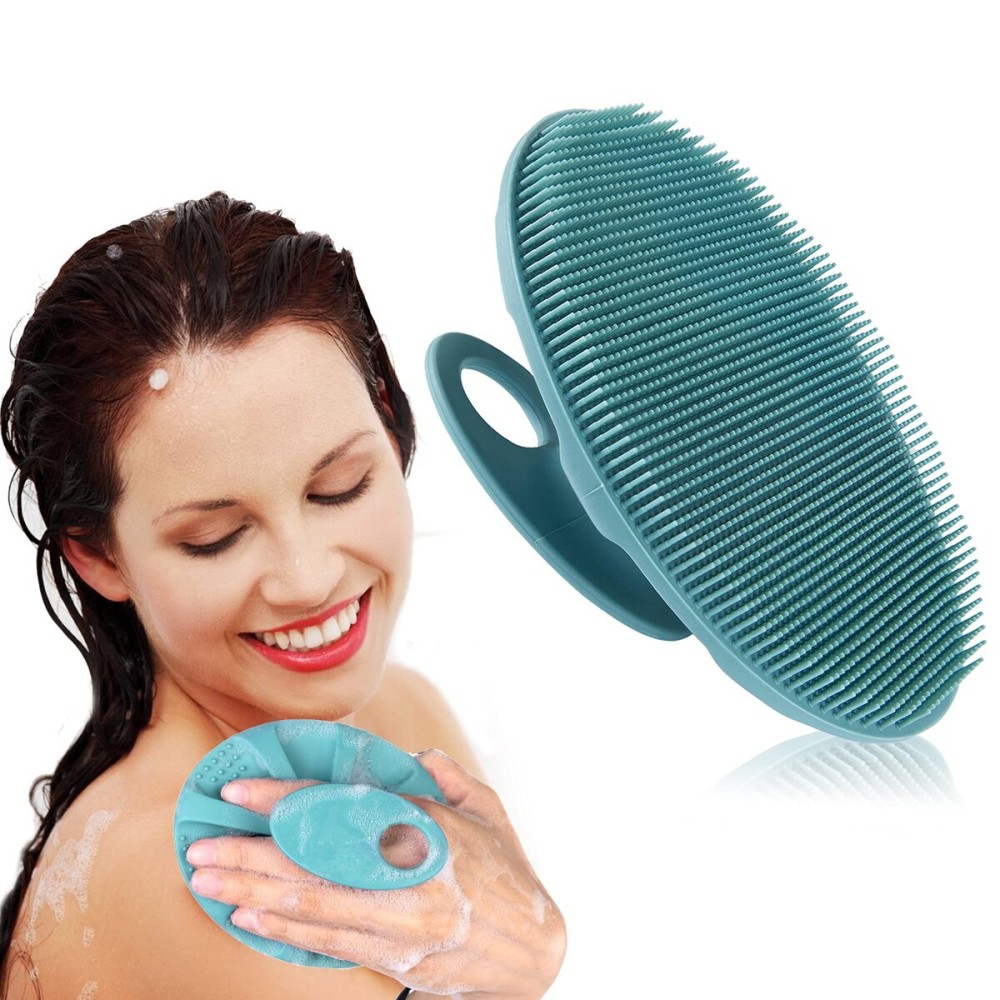 INNERNEED Soft Silicone Body Cleansing Brush Shower Scrubber, Gentle Exfoliating and Massage for All Kinds of Skin (Dark Green) INNERNEED Soft Silicone Body Cleansing Brush Shower Scrubber, Gentle Exfoliating and Massage for All Kinds of Skin (Dark Green)
