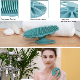 INNERNEED Soft Silicone Body Cleansing Brush Shower Scrubber, Gentle Exfoliating and Massage for All Kinds of Skin (Dark Green) INNERNEED Soft Silicone Body Cleansing Brush Shower Scrubber, Gentle Exfoliating and Massage for All Kinds of Skin (Dark Green)