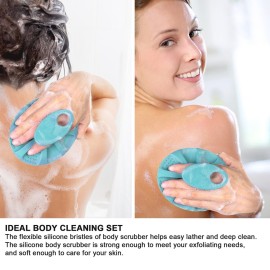 INNERNEED Soft Silicone Body Cleansing Brush Shower Scrubber, Gentle Exfoliating and Massage for All Kinds of Skin (Dark Green) INNERNEED Soft Silicone Body Cleansing Brush Shower Scrubber, Gentle Exfoliating and Massage for All Kinds of Skin (Dark Green)