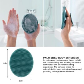 INNERNEED Soft Silicone Body Cleansing Brush Shower Scrubber, Gentle Exfoliating and Massage for All Kinds of Skin (Dark Green) INNERNEED Soft Silicone Body Cleansing Brush Shower Scrubber, Gentle Exfoliating and Massage for All Kinds of Skin (Dark Green)