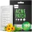 ZATKTK Acne Pimple Patch (180 Counts 4 Sizes), Invisible Hydrocolloid Acne Patch with Tea Tree Oil & Calendula Oil, Acne Spot Patch Zit Patches for Face