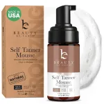 Self Tanner Mousse - USA Made with Natural & Organic Ingredients, Self Tanning Mousse for Fake Tan, Sunless Tanner for Pale Skin, Clear & Non Toxic Tanning Foam for Streak Free Finish, No Orange Color