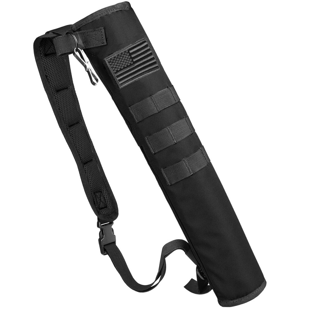 KRATARC Archery Lightweight Back Arrow Quiver Dual Use Foldable Compact Hip Arrows Bag with Molle System Hanged for Target Shooting (Black- diameter 3.5\'\') KRATARC Archery Lightweight Back Arrow Quiver Dual Use Foldable Compact Hip Arrows Bag with Molle System Hanged for Target Shooting (Black- diameter 3.5\'\')