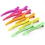 Framar Neon Creaseless Hair Clips 10 pack - Professional Salon Hair Clips for Styling Sectioning, Hair Styling Clips, Hair Clip For Sectioning, Hair Sectioning Clips - Prevents Creases Or Dents