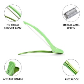 Framar Neon Creaseless Hair Clips 10 pack - Professional Salon Hair Clips for Styling Sectioning, Hair Styling Clips, Hair Clip For Sectioning, Hair Sectioning Clips - Prevents Creases Or Dents