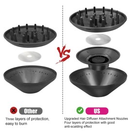 Hair Diffuser Attachment Nozzles for Dyson Supersonic Hair Dryer HD01 HD02 HD03 HD04 HD08 HD15 Tools Accessaries Parts, Black Hair Diffuser Attachment Nozzles for Dyson Supersonic Hair Dryer HD01 HD02 HD03 HD04 HD08 HD15 Tools Accessaries Parts, Black