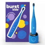 Burst Kids & Toddlers Electric Toothbrush (Blue) | Soft Bristles | Two Minute Timer | Rechargeable Battery | Easy-Grip Silicone Handle | 2 Modes for Healthy Smiles | Ages 3+