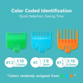 Clipper Guards Set Fits for Most Wahl Clippers and Babyliss FX870, Clipper Guides Replacement - Guard Number: 1/2, 1 and 1 1/2 (Length: 1/16 inch, 1/8 inch and 3/16 inch) Clipper Guards Set Fits for Most Wahl Clippers and Babyliss FX870, Clipper Guides Replacement - Guard Number: 1/2, 1 and 1 1/2 (Length: 1/16 inch, 1/8 inch and 3/16 inch)