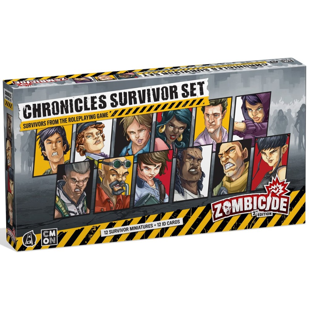 CMON Zombicide 2nd Edition Chronicles Survivor Set - Expand Your Survivor Roster with 12 Unique, Highly-Detailed Miniatures! Cooperative Strategy Game, Ages 14+, 1-6 Players, 1 Hour Playtime, Made CMON Zombicide 2nd Edition Chronicles Survivor Set - Expand Your Survivor Roster with 12 Unique, Highly-Detailed Miniatures! Cooperative Strategy Game, Ages 14+, 1-6 Players, 1 Hour Playtime, Made