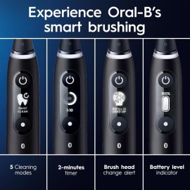 Oral-B iO Series 6 Rechargeable Electric Toothbrush with Visible Pressure Sensor to Protect Gums, 2 Minute Timer, 5 Cleaning Settings, 1 Replacement Toothbrush Head, and Travel Case, Grey Opal Oral-B iO Series 6 Rechargeable Electric Toothbrush with Visible Pressure Sensor to Protect Gums, 2 Minute Timer, 5 Cleaning Settings, 1 Replacement Toothbrush Head, and Travel Case, Grey Opal