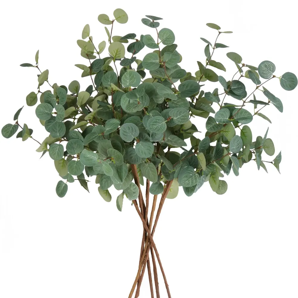 Beferr 6Pcs Artificial Eucalyptus Stems Tall 24 Faux Eucalyptus Branches Fake Greenery Plants Stems for Vase Home Party Wedding Decorations Beferr 6Pcs Artificial Eucalyptus Stems Tall 24 Faux Eucalyptus Branches Fake Greenery Plants Stems for Vase Home Party Wedding Decorations