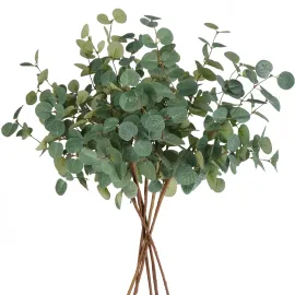 Beferr 6Pcs Artificial Eucalyptus Stems Tall 24 Faux Eucalyptus Branches Fake Greenery Plants Stems for Vase Home Party Wedding Decorations