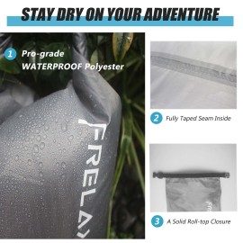 Frelaxy Dry Bag 3-Pack/5-Pack, Ultralight Dry Sack, Outdoor Bags Keep Gear Dry for Hiking, Backpacking, Kayaking, Camping, Swimming, Boating Frelaxy Dry Bag 3-Pack/5-Pack, Ultralight Dry Sack, Outdoor Bags Keep Gear Dry for Hiking, Backpacking, Kayaking, Camping, Swimming, Boating