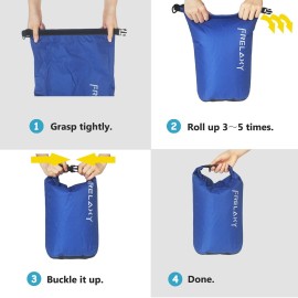 Frelaxy Dry Bag 3-Pack/5-Pack, Ultralight Dry Sack, Outdoor Bags Keep Gear Dry for Hiking, Backpacking, Kayaking, Camping, Swimming, Boating Frelaxy Dry Bag 3-Pack/5-Pack, Ultralight Dry Sack, Outdoor Bags Keep Gear Dry for Hiking, Backpacking, Kayaking, Camping, Swimming, Boating