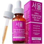 SeoulCeuticals Korean Skin Care Kojic Acid Serum Alpha Arbutin - Dark Spot Remover Corrector Glycolic Acid + Salicylic Acid K Beauty 1oz