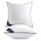 Siluvia 18x18 Pillow Inserts Set of 2 Decorative Square Throw 18 Pillows with 100% Cotton Cover for Sofa, Couch, and Bed - White