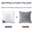 Siluvia 18x18 Pillow Inserts Set of 2 Decorative Square Throw 18 Pillows with 100% Cotton Cover for Sofa, Couch, and Bed - White