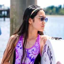 FROG SAC 4 Braided Headbands for Girls, Adjustable Rainbow Tie Dye Braid Head Bands for Kids, Stretch Elastic Cloth Fabric Hairbands Accessories for Women, Teen Easter Basket Fillers Stocking Stuffers