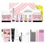 Lash Lift and Black Kit, Professional Eyelash Perm Kit and Black Eyelash & Eyebrow Set 3 in 1, Quick Lifting & Voluminous Coloring with Complete Tools Gifts for Women Salon Grade Home DIY