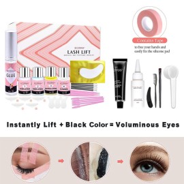 Lash Lift and Black Kit, Professional Eyelash Perm Kit and Black Eyelash & Eyebrow Set 3 in 1, Quick Lifting & Voluminous Coloring with Complete Tools Gifts for Women Salon Grade Home DIY Lash Lift and Black Kit, Professional Eyelash Perm Kit and Black Eyelash & Eyebrow Set 3 in 1, Quick Lifting & Voluminous Coloring with Complete Tools Gifts for Women Salon Grade Home DIY