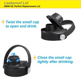 Lid for Hydroflask 32 40 64 oz Wide Mouth, Replacement Chug Cap with Flex Handle Compatible with Hydro Flask 12 16 20 Ounce Kids Bottle, BPA Free Dishwasher Safe, Top Water Bottle Accessories, Black Lid for Hydroflask 32 40 64 oz Wide Mouth, Replacement Chug Cap with Flex Handle Compatible with Hydro Flask 12 16 20 Ounce Kids Bottle, BPA Free Dishwasher Safe, Top Water Bottle Accessories, Black