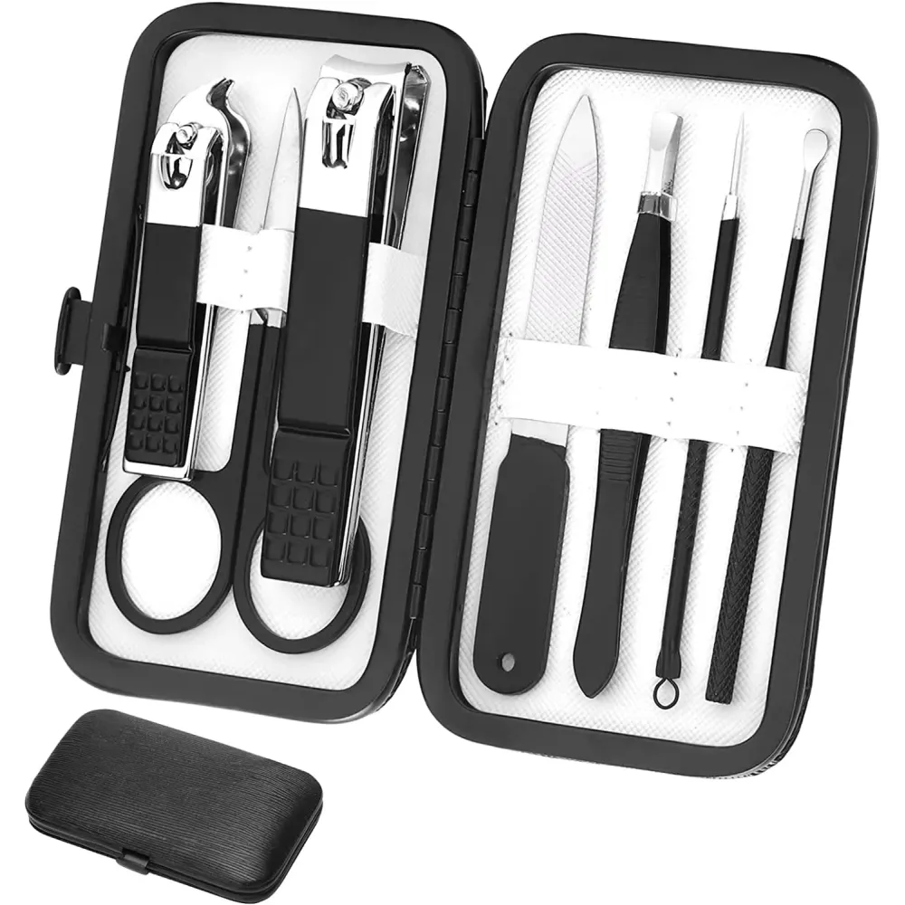 Manicure Set Professional Grooming Kits, Nail Clippers Pedicure Kit 8pcs Nail Kit Pedicure Set Tools with Aceoce Travel Case for Women Men Home or Salon Gift Manicure Set Professional Grooming Kits, Nail Clippers Pedicure Kit 8pcs Nail Kit Pedicure Set Tools with Aceoce Travel Case for Women Men Home or Salon Gift