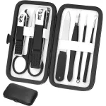 Manicure Set Professional Grooming Kits, Nail Clippers Pedicure Kit 8pcs Nail Kit Pedicure Set Tools with Aceoce Travel Case for Women Men Home or Salon Gift
