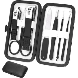 Manicure Set Professional Grooming Kits, Nail Clippers Pedicure Kit 8pcs Nail Kit Pedicure Set Tools with Aceoce Travel Case for Women Men Home or Salon Gift Manicure Set Professional Grooming Kits, Nail Clippers Pedicure Kit 8pcs Nail Kit Pedicure Set Tools with Aceoce Travel Case for Women Men Home or Salon Gift