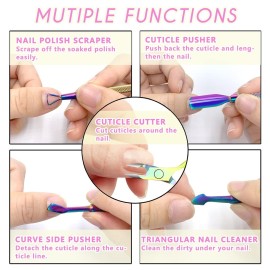 Cuticle Trimmer with Cuticle Pusher and Scissors, Cuticle Remover Professional Durable Pedicure Manicure Tools, Stainless Steel Cuticle Nipper Cutter Clipper for Fingernails and Toenails (Colored) Cuticle Trimmer with Cuticle Pusher and Scissors, Cuticle Remover Professional Durable Pedicure Manicure Tools, Stainless Steel Cuticle Nipper Cutter Clipper for Fingernails and Toenails (Colored)
