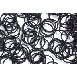 Youxuan Small Hair Elastics for Girls, Soft and Comfy Rubber Bands, 100 PCS Hair Ties, Black