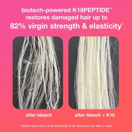 K18 Full-Size Leave-In Molecular Hair Mask, Repairs Dry or Damaged Hair, Reverse Hair Damage from Bleach, Color, Chemical Services & Heat