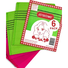 etreetowel Anti-Shrink Korean Asian Exfoliating Bath Washcloths Mitt Scrub for Body washcloth Glove Premium Viscose Rayon Onsen Towel Korea Made (6PACK) etreetowel Anti-Shrink Korean Asian Exfoliating Bath Washcloths Mitt Scrub for Body washcloth Glove Premium Viscose Rayon Onsen Towel Korea Made (6PACK)