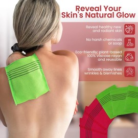 etreetowel Anti-Shrink Korean Asian Exfoliating Bath Washcloths Mitt Scrub for Body washcloth Glove Premium Viscose Rayon Onsen Towel Korea Made (6PACK) etreetowel Anti-Shrink Korean Asian Exfoliating Bath Washcloths Mitt Scrub for Body washcloth Glove Premium Viscose Rayon Onsen Towel Korea Made (6PACK)