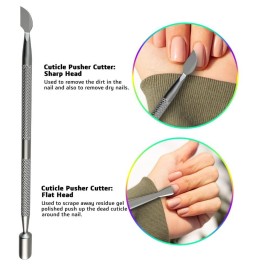 Professional Cuticle Trimmer with Cuticle Pusher Nail Cuticle Remover Nipper Silver Stainless Steel Sharp Blades Manicure Tools with Double Spring Nail Care Pedicure Nail Tools Home Spa Professional Cuticle Trimmer with Cuticle Pusher Nail Cuticle Remover Nipper Silver Stainless Steel Sharp Blades Manicure Tools with Double Spring Nail Care Pedicure Nail Tools Home Spa