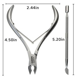 Professional Cuticle Trimmer with Cuticle Pusher Nail Cuticle Remover Nipper Silver Stainless Steel Sharp Blades Manicure Tools with Double Spring Nail Care Pedicure Nail Tools Home Spa Professional Cuticle Trimmer with Cuticle Pusher Nail Cuticle Remover Nipper Silver Stainless Steel Sharp Blades Manicure Tools with Double Spring Nail Care Pedicure Nail Tools Home Spa