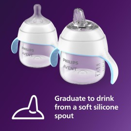 Philips Avent Natural Trainer Cup with Extra Fast Flow Natural Response Nipple (Flow 5) and Soft Spout, 5oz, SCF263/01