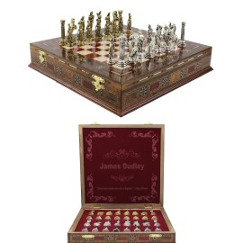 Antochia Crafts 11 Inches Custom Chess Set - Personalized Chess Set - Gift Idea for Son, Husband, Father and Anyone for Birthday, Anniversary and Any Occasion, 2 players