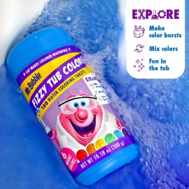 Mr. Bubble Fizzy Tub Colors Bath Water Coloring Tabelets, 6 Bright Colors, Red, Orange, Yellow, Purple, Blue and Green, Fragrance Free, Cap Makes Colorful Waterfall (3 Jars, 150 Tablets Each) Mr. Bubble Fizzy Tub Colors Bath Water Coloring Tabelets, 6 Bright Colors, Red, Orange, Yellow, Purple, Blue and Green, Fragrance Free, Cap Makes Colorful Waterfall (3 Jars, 150 Tablets Each)